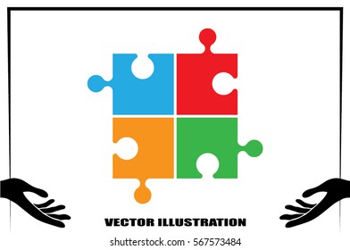 puzzle icon vector illustration.