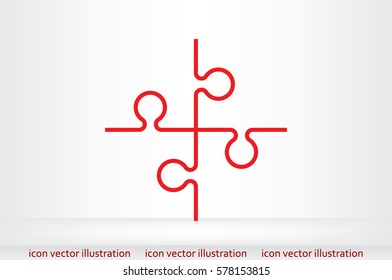 puzzle icon vector illustration.