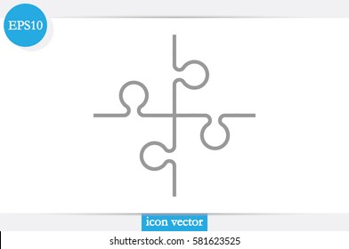 puzzle icon vector illustration.
