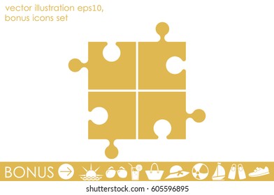 puzzle icon vector illustration.