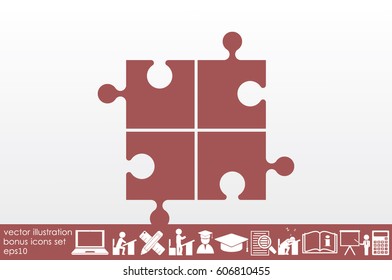 puzzle icon vector illustration.