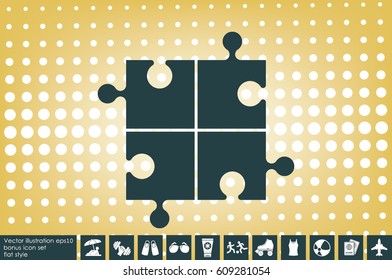 puzzle icon vector illustration.