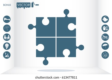 puzzle icon vector illustration.