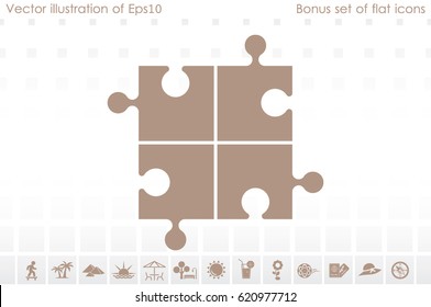 puzzle icon vector illustration.