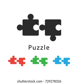 Puzzle icon vector illustration.