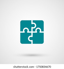 puzzle icon. Vector illustration EPS 10.