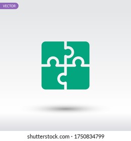 puzzle icon. Vector illustration EPS 10.