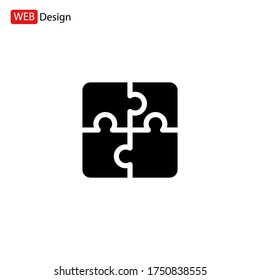 puzzle icon. Vector illustration EPS 10.