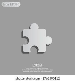 Puzzle Icon. Vector illustration EPS 10.