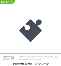 Puzzle icon. Vector illustration EPS 10.