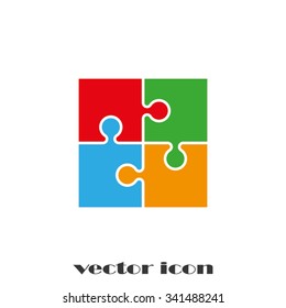 puzzle icon vector illustration eps10.