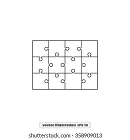 puzzle icon vector illustration eps10.