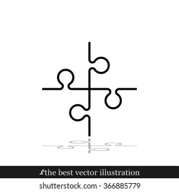 puzzle icon vector illustration eps10.