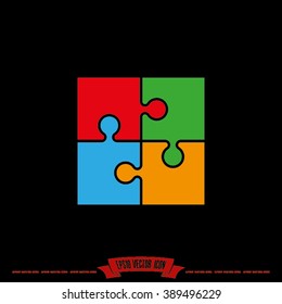 puzzle icon vector illustration eps10.