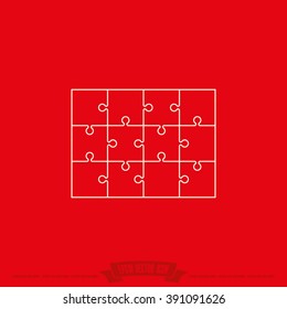 puzzle icon vector illustration eps10.