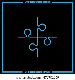 puzzle icon vector illustration eps10.
