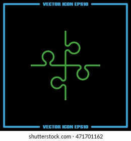puzzle icon vector illustration eps10.
