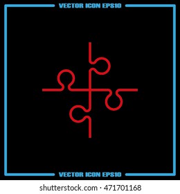 puzzle icon vector illustration eps10.