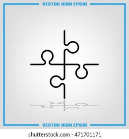 puzzle icon vector illustration eps10.