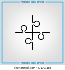 puzzle icon vector illustration eps10.