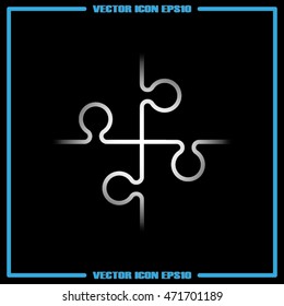 puzzle icon vector illustration eps10.