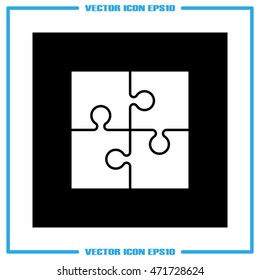 puzzle icon vector illustration eps10.