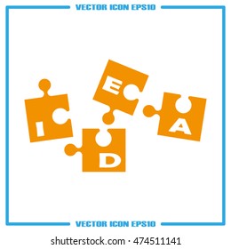 puzzle icon vector illustration eps10.