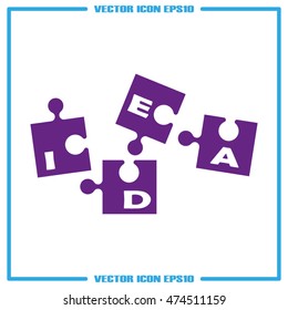 puzzle icon vector illustration eps10.