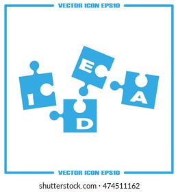 puzzle icon vector illustration eps10.