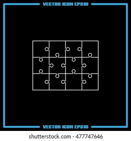 puzzle icon vector illustration eps10.
