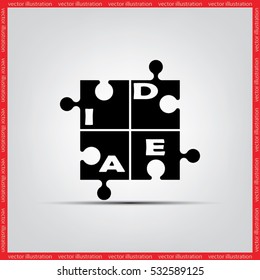 puzzle icon vector illustration eps10.