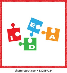 puzzle icon vector illustration eps10.