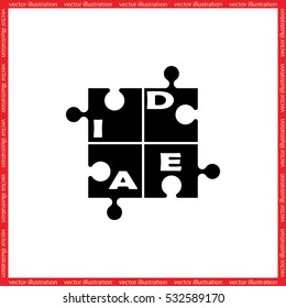 puzzle icon vector illustration eps10.