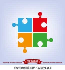puzzle icon vector illustration eps10.