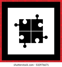 puzzle icon vector illustration eps10.