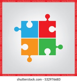 puzzle icon vector illustration eps10.