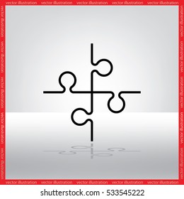 puzzle icon vector illustration eps10.