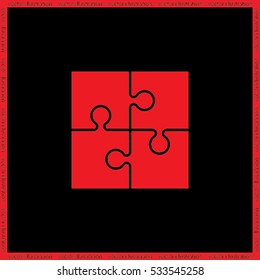 puzzle icon vector illustration eps10.