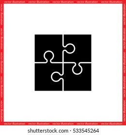 puzzle icon vector illustration eps10.