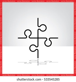 puzzle icon vector illustration eps10.