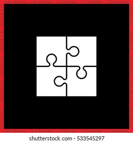 puzzle icon vector illustration eps10.