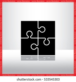 puzzle icon vector illustration eps10.