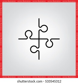 puzzle icon vector illustration eps10.