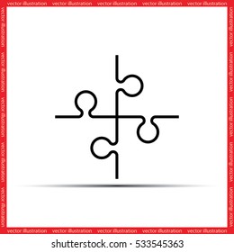puzzle icon vector illustration eps10.