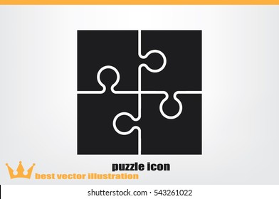 puzzle icon vector illustration eps10.