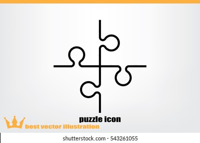 Puzzle Icon Vector Illustration Eps10.