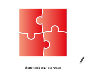 puzzle, icon, vector illustration eps10