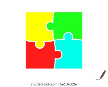 puzzle, icon, vector illustration eps10