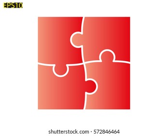puzzle, icon, vector illustration eps10