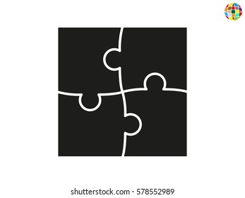 puzzle, icon, vector illustration eps10